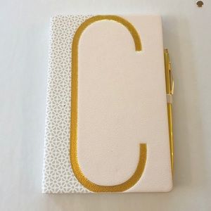 Anthropologie C lined journal with pen